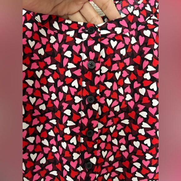 Loft Hearts Long Sleeves Belted Dress - Picture 4 of 11